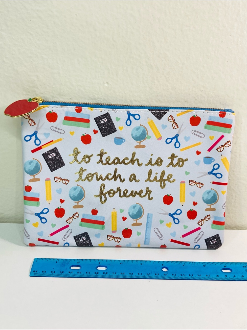 NWOT To Teach Is To Touch A Life Forever Pencil Case